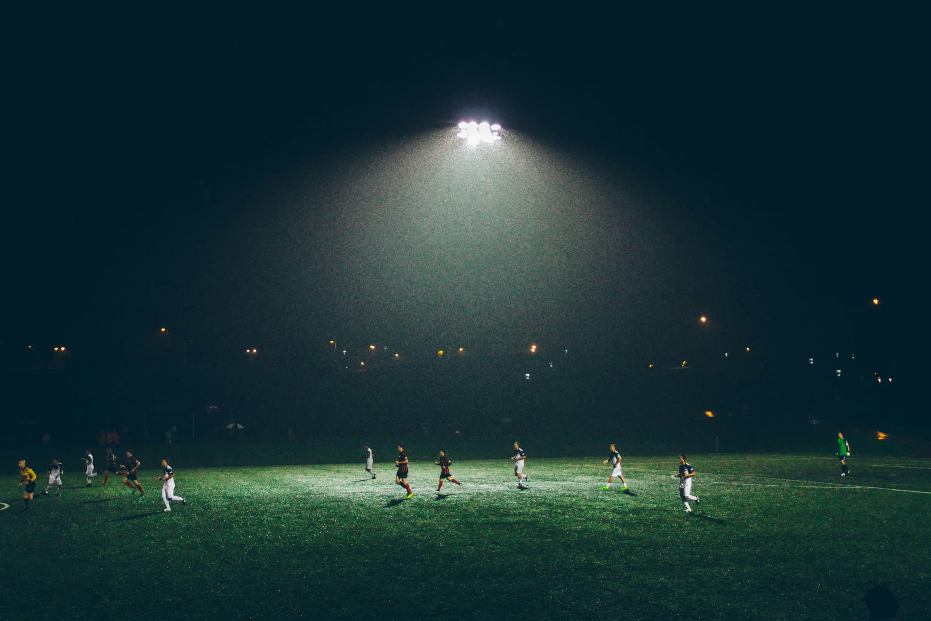 Players on a sports field